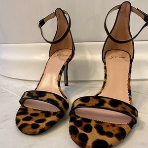 JCrew Animal Print High Heel Sandals- New Without Box